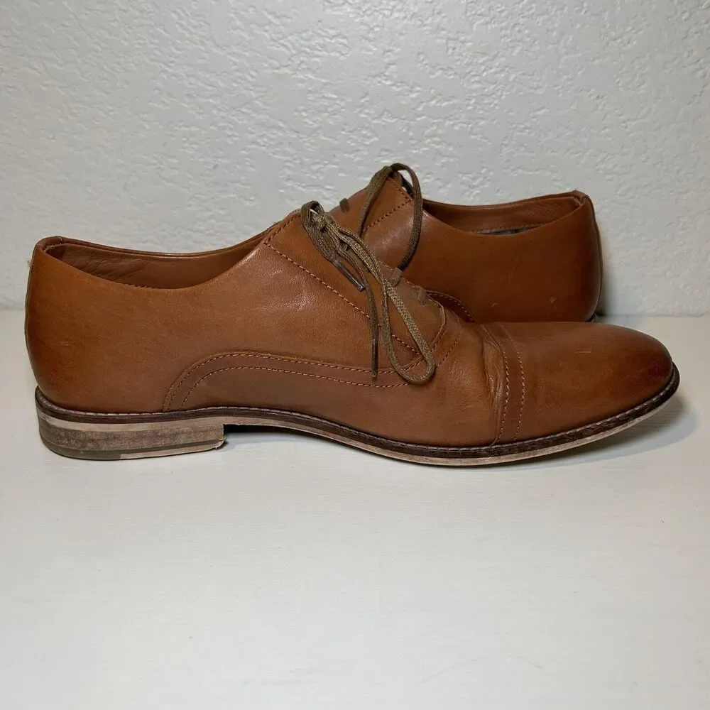 RUSH Gordon Rush Brown Oxford Classic Men's Shoes Size 10 Leather Everett